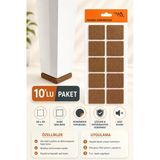 10’Lu 40X40 Mm Kare Kendinden Yapışkanlı Mobilya Keçesi Masa Sandalye Ayağı Parke Zemin Koruyucu Çizilme Ve Ses Önleyici Keçe Pedi