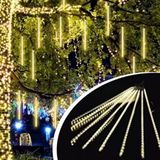 10'Lu 45 Cm Plastik Meteor Led Usb 2M Kablo Sarı Renk Ağaç Işığı – Renk Değiştiren Asmalı Dekoratif Bahçe Ve Dış Mekan A