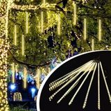 10'Lu 45 Cm Plastik Meteor Led Usb 2M Kablo Sarı Renk Ağaç Işığı – Renk Değiştiren Asmalı Dekoratif Bahçe Ve Dış Mekan Aydınlatması B