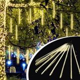 10'lu 45 Cm Plastik Meteor Led Usb 2m Kablo Sarı Renk Ağaç Işığı Renk Değiştiren Asmalı Dekoratif Bahçe Ve Dış Mekan Aydınlatması Çok Renkli