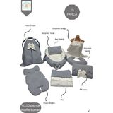 10’lu Babynest Puset Örtüsü Alt Açma Emzirme Yastığı Emzirme Önlüğü Ana Kucağı Happy Baby Dikiş Atölyesi - Gri