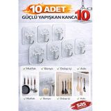 10’lu Banyo Rafı Yapışkanı – Delmeden Şampuanlık ve Banyo Köşelik Montaj Aparatı | Güçlü Yapışkan Duvar Raf Sabitleme Aparatı