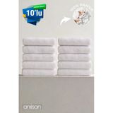 10'Lu Beyaz Banyo Havlusu - 70X140cm, 490Gr, %100Pamuk, Spa Ve Otel Havlusu