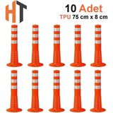 10'lu Delinatör Seti 75 x 8 cm %100 Tpu, Esnek Duba