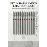 10'lu Elmas Freze Ucu Seti - Protez Tırnak Kalıcı Oje Manikür ve Hobi Tesbih 882/031R 723099