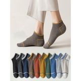 10'lu Erkek Çemberli Renkli Patik Ekonomik Paket Kısa Spor Sneakers Çorap - Siyah - Antrasit - 38 - 44