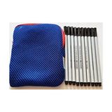 10'lu Fineliner 04MM Keçe Uçlu Kalem - Piano 10 Adet Tek Renk Seçenekli + Mavi Kalemlik Çantasıyla - Siyah