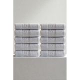 10'Lu Gri Greek El Havlusu - 50X90 Cm, 225Gr, %100 Pamuk, Spa Ve Otel Havlusu