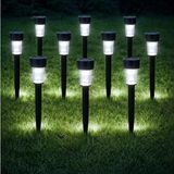 10'lu Güneş Enerjili LED Bahçe Aydınlatması Solar Aydınlatma IP44 Su Geçirmez Işık Seti - Çok Renkli
