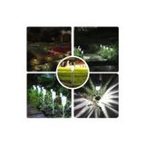 10'LU Metal Gövdeli Saplamalı Bahçe Lambası Beyaz Ledli Işıklı Solar Güneş Enerjili 30 cm Beyaz Ledl