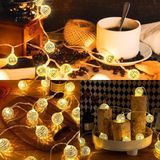 10'lu Noel LED Disko Topu Işık Mini Ayna Topu Şerit Işık İç/Dış Mekan Parti Bahçe Dekoru