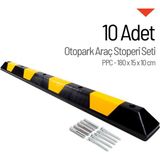 10'lu Oto Park Araç Stoperi PPC 180x15x10 cm