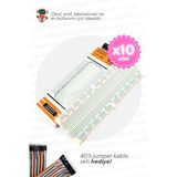 10'Lu Paket 830 Pin Büyük Boy Breadboard - Okul Ve Sınıflar İçin Meb Uyumlu