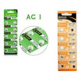 10'lu Paket AG1 LR621/LR60 Düğme Pil - Saat, Lazer, Hesap Makinesi Pili 1.55V