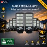 10'lu Paket DLS 400W Güneş Enerjili Solar Sokak ve Bahçe Lambası, LiFePO4 Bataryalı, IP66, Hareket Sensörlü, Uzaktan Kumandalı LH99-400