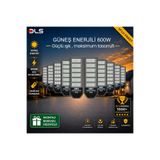10'Lu Paket Dls 600W Güneş Enerjili Solar Sokak Lambası Hareket Sensörlü Led Bahçe Aydınlatması
