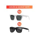 10'Lu Paket Gözlük Seti – Gelin & Damat – Düğün, Nişan, Bekarlığa Veda Aksesuarı