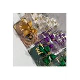 10'Lu Paket İsim Pleksili Şeffaf Çantalı Set, Mini Kuranı Kerim, Cam İnci Tesbih, Taşlı Zikirmatik