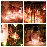 10'Lu Pilli Led Flamingo Dekoratif Işık Zinciri Aydınlatma 1,5 Mt (5433)