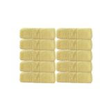 10'Lu Sarı Greek Beyaz Banyo Havlusu - 70X140 Cm, 490 Gr, %100Pamuk, Spa Ve Otel Havlusu