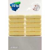 10'Lu Sarı Greek El Havlusu - 50X90 Cm, 225Gr, %100 Pamuk, Spa Ve Otel Havlusu