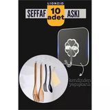 10'Lu Şeffaf Kendinden Yapışkanlı Güçlü Askı Kancası, Banyo Mutfak Organizer, İz Bırakmaz Pratik Askı
