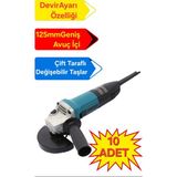 10'lu Set - 125MM 11000 Devir Toz Korumalı Avuç Taşlama (Mavi) PH027