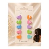 10'lu Set Karışık Renkli Mini Mandal Figürlü Kız Çocuk Saç Tokası - 6 Farklı Seçenek asel kk51