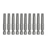 (10'lu SET) Mıknatıslı Torx T30 Bits Uç 75 mm Set Kutulu Manyetik 1/4 Matkap Ucu Tork 7.5 cm Uzunluk