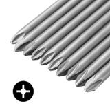 (10'lu SET) Mıknatıslı Yıldız PH2 Bits Uç 150 mm 10'lu Set Kutulu Manyetik 1/4 Matkap Ucu 15 cm Uzunluk