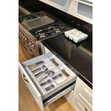 10'lu Set Modüler Kaşıklık Şeffaf Çekmece Içi Düzenleyici Mutfak Makyaj Banyo Buzdolabı Organizer Şeffaf 42 x 49 - 001 - Beyaz - 0,5 ml