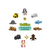 10'lu set penguen ayı köpek balığı su samuru goril hipopotam ayı
