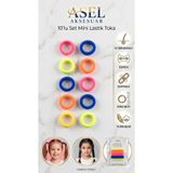 10'lu Set Renkli Esnek ve Kopmaz Yumuşak Mini Lastik Saç Tokası asel 122a