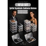 10’lu Set Şeffaf Ayakkabı Kutusu Erkek & Bayan– Ayakkabı Saklama Kutusu Düzenleyici Organizer