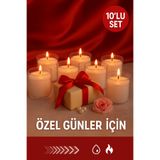 10’lu Set Şeffaf Plastik Mumluk – Dekoratif, Dayanıklı ve Özel Günler İçin Şık Işık Çözümü OPH-001631