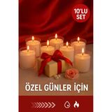 10’lu Set Şeffaf Plastik Mumluk – Dekoratif, Dayanıklı ve Özel Günler Için Şık Işık Çözümü