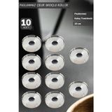 10’Lu Set Skoçlu Küllük 10 Cm Paslanmaz Çelik Kül Tablası Sigara Küllüğü