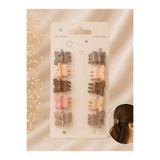 10'lu Set Soft Toprak Tonları Mini Mandal Figürlü Saç Tokası - 6 Farklı Seçenek asel f2