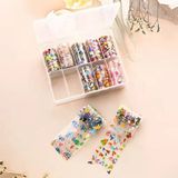 10Lu Tırnak Süsleme Folyosu Çizgi Karakter Dizayn Nail Art Transfer Folyo