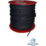 10M Siyah Cam Balkon Boncuklu Ip Zinciri, 4.5mm Çap, Dayanıklı ve Şık Tasarım - Ahşap - Ceviz - Seçenek 1