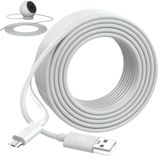 10M/33FT Mikro USB Kablosu Güç uzatma Kablosu eufy İç Mekan Kamera ile Uyumlu E200 WYZE Kam Pan V3 V4 Blink Xiaomi Mi 360°2K Pro Güvenlik Kamerası için Ekstra Uzun Mikro USB Şarj Kablosu, Beyaz
