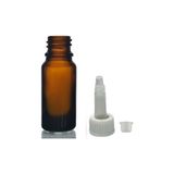 10ML Kahverengi Cam Şişe Getamisin Kapak, 12 Adet, Plastik Üstten Damlalıklı Şişe, Damlatmalı Şişe, Damlatıcı Şişe