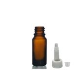 10ML Kahverengi Cam Şişe Getamisin Kapak, 24 Adet, Plastik Üstten Damlalıklı Şişe, Damlatmalı Şişe, Damlatıcı Şişe