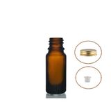 10ML Kahverengi Şişe Sarı Metal Düz Kapaklı, 24 Adet, Cam Şişe, Esans Şişesi, Yağ Şişesi, Kozmetik Şişesi