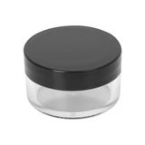 10ML Şeffaf Akrilik Plastik Krem Kavanozu Siyah Kapaklı, 12 Adet, Krem Kavanozu, Kozmetik Kavanoz, Plastik Kavanoz