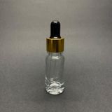 10ML Şeffaf, Cam Şişe, 12 Adet, Cam Damlalıklı, Ecza Şişesi, Propolis Şişesi, Gold Kapak Siyah Emzik Emzik