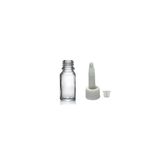 10Ml Şeffaf Cam Şişe Getamisin Kapak, 24 Adet, Plastik Üstten Damlalıklı Şişe, Damlatmalı Şişe, Daml