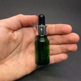 10Ml Yeşil Cam Damlalıklı Şişe , Gümüş Metal Kapak , 10 Cc Yeşil Cam Damlalıklı Şişe x 6 Adet