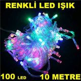 10mt 100 Led Işık Renkli Noel Yılbaşı Agaç Süsleme Parti Eylence Süs Disko Bar Süsleme