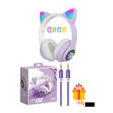 10numara A Kalite Kedi Kulağı Detaylı Bluetooth Kablosuz Rengarenk Işıklı Rgb Çocuk Oyuncu Kulaklık